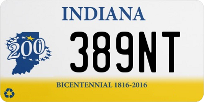 IN license plate 389NT