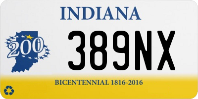 IN license plate 389NX