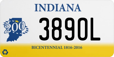 IN license plate 389OL