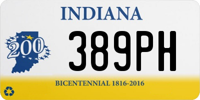 IN license plate 389PH