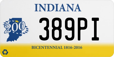 IN license plate 389PI