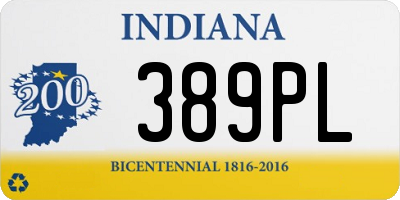 IN license plate 389PL