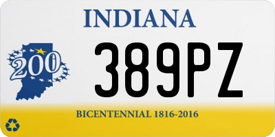 IN license plate 389PZ