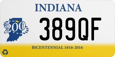 IN license plate 389QF