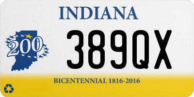 IN license plate 389QX