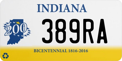 IN license plate 389RA