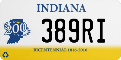 IN license plate 389RI