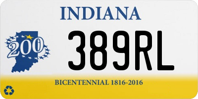 IN license plate 389RL