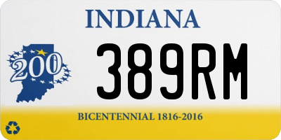 IN license plate 389RM