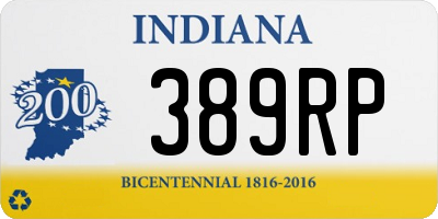 IN license plate 389RP