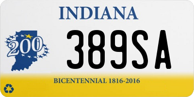 IN license plate 389SA