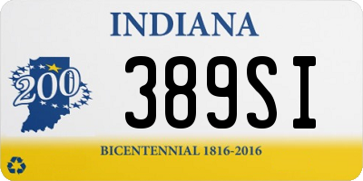 IN license plate 389SI