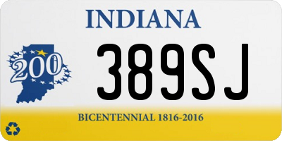 IN license plate 389SJ