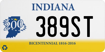 IN license plate 389ST