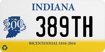 IN license plate 389TH