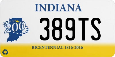 IN license plate 389TS