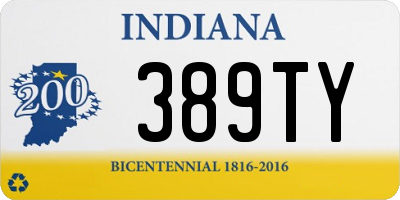 IN license plate 389TY