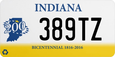 IN license plate 389TZ