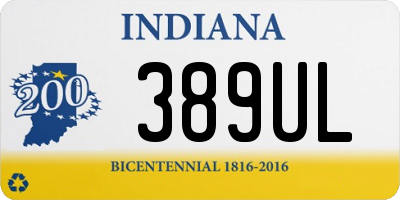 IN license plate 389UL