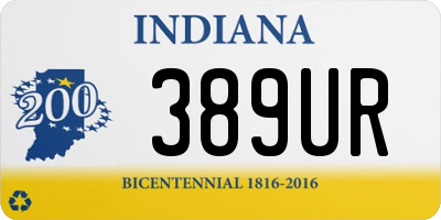 IN license plate 389UR