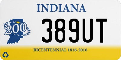 IN license plate 389UT