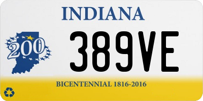 IN license plate 389VE