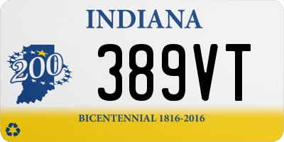 IN license plate 389VT