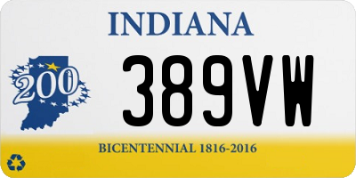 IN license plate 389VW