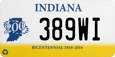 IN license plate 389WI