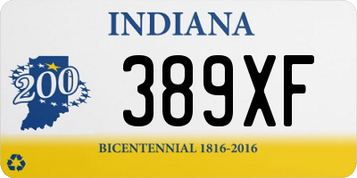 IN license plate 389XF