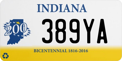 IN license plate 389YA