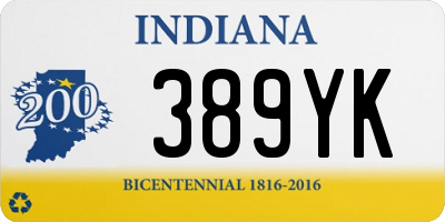 IN license plate 389YK