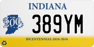 IN license plate 389YM