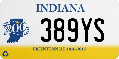 IN license plate 389YS