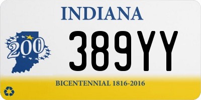 IN license plate 389YY