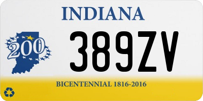 IN license plate 389ZV