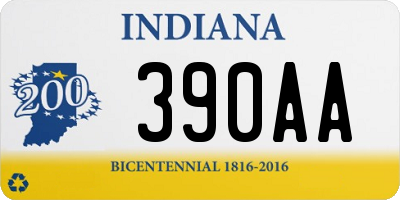 IN license plate 390AA