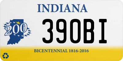 IN license plate 390BI