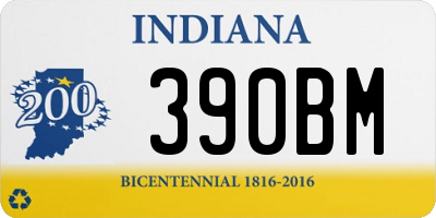 IN license plate 390BM