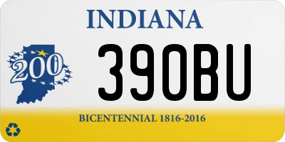 IN license plate 390BU