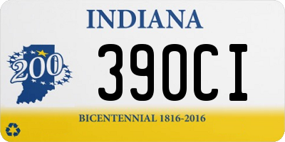 IN license plate 390CI