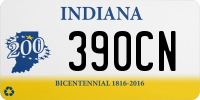 IN license plate 390CN