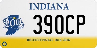 IN license plate 390CP