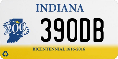 IN license plate 390DB