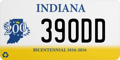 IN license plate 390DD