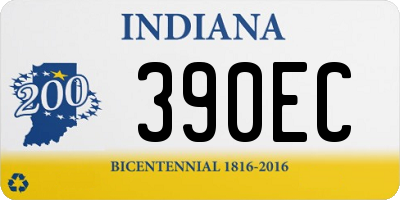 IN license plate 390EC