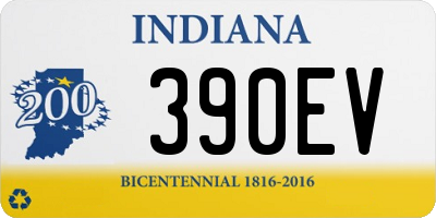 IN license plate 390EV