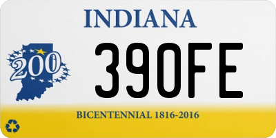 IN license plate 390FE