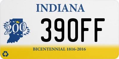 IN license plate 390FF