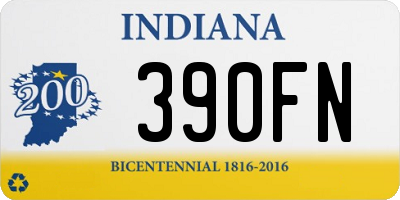 IN license plate 390FN